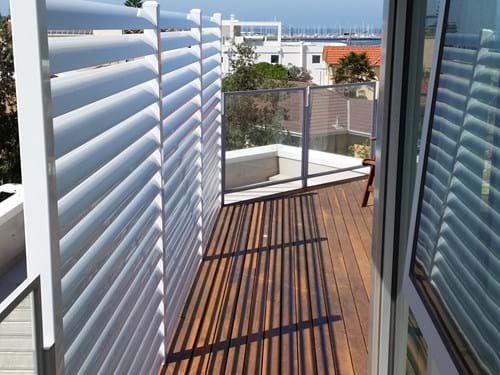 Fixed Louver Blade Balcony Privacy Screens